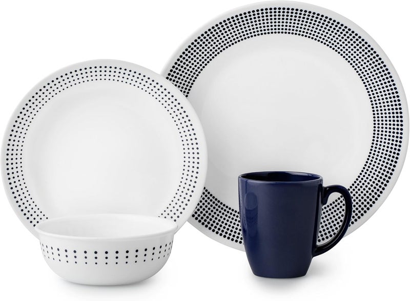 Corelle طقم عشاء 16 قطعة من بايسايد دوتس - Image 1